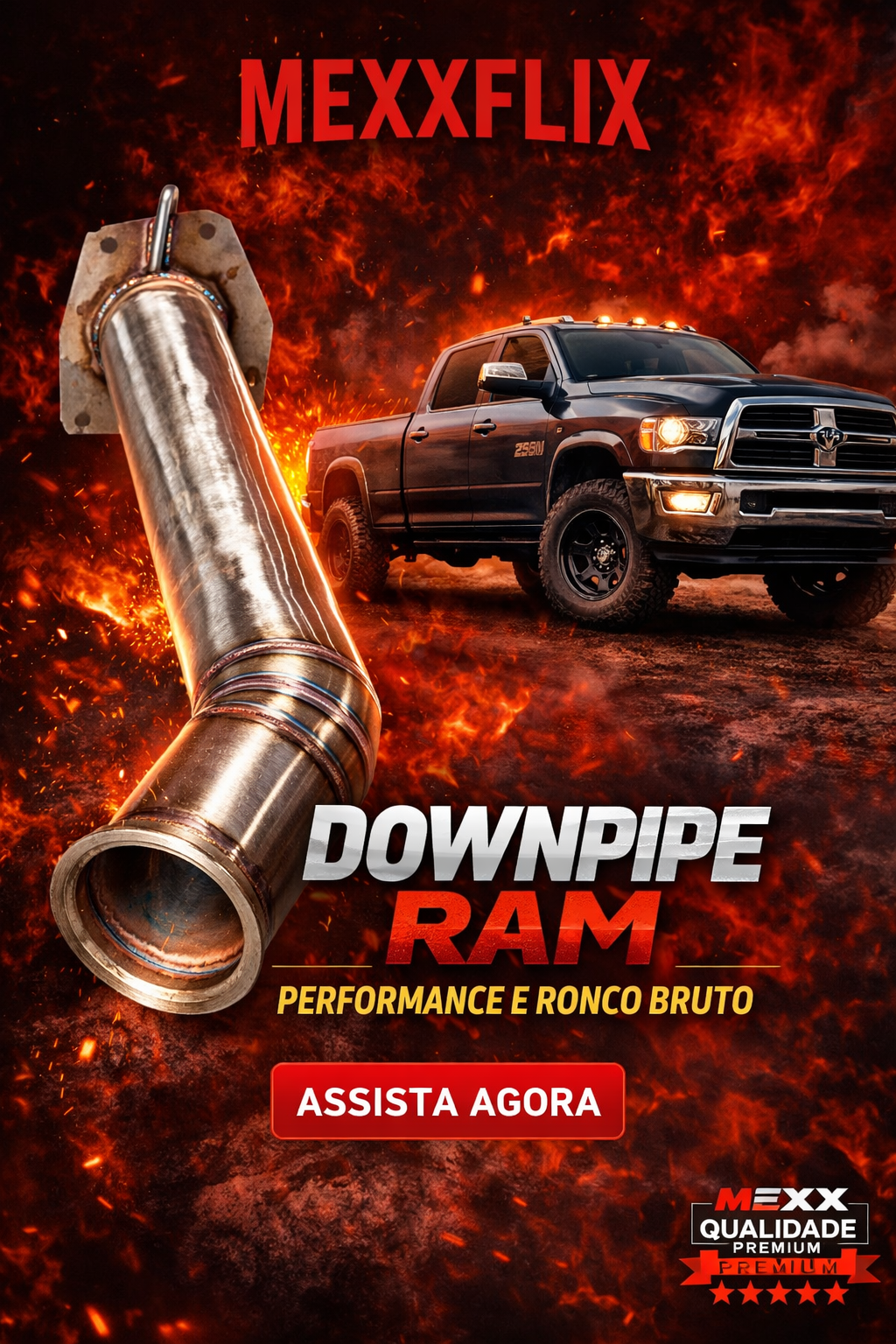 DOWNPIPE RAM – PERFORMANCE E SOM BRUTO!