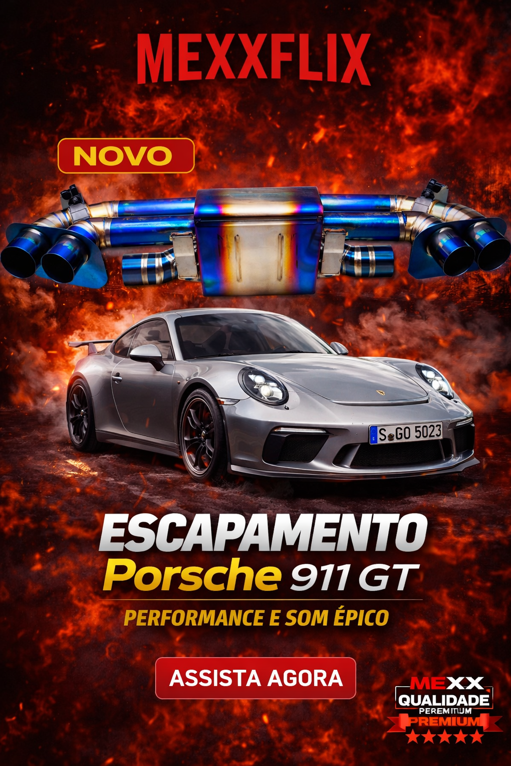 Escapamento Porsche 911 GT – O Ronco que Domina a Pista